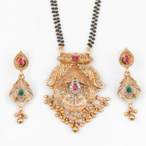 Temple Mangalsutra | Matching Earrings