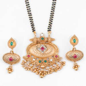 Temple Mangalsutra With Earrings