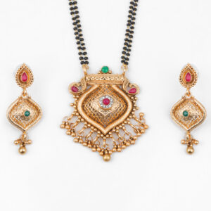 Temple Mangalsutra With Earrings